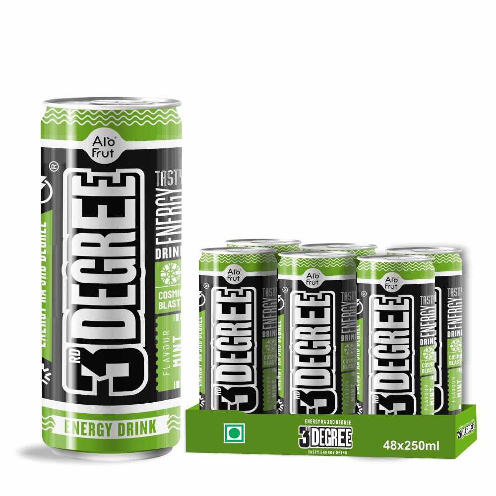 Alo Frut 3rd Degree Mint Flavour Energy Drink CAN 250ml | Tasty Instant Energy Sports Drink | Energy Ka 3rd Degree