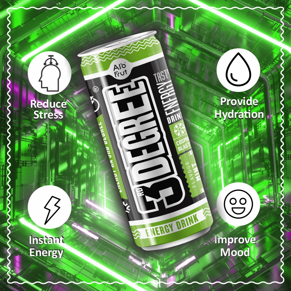 Alo Frut 3rd Degree Mint Flavour Energy Drink CAN 250ml | Tasty Instant Energy Sports Drink | Energy Ka 3rd Degree