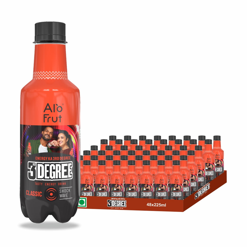 Alo Frut 3rd Degree Classic Flavour Energy Drink 225ml Pack of 48 | Tasty Instant Energy Sports Drink | Energy Ka 3rd Degree