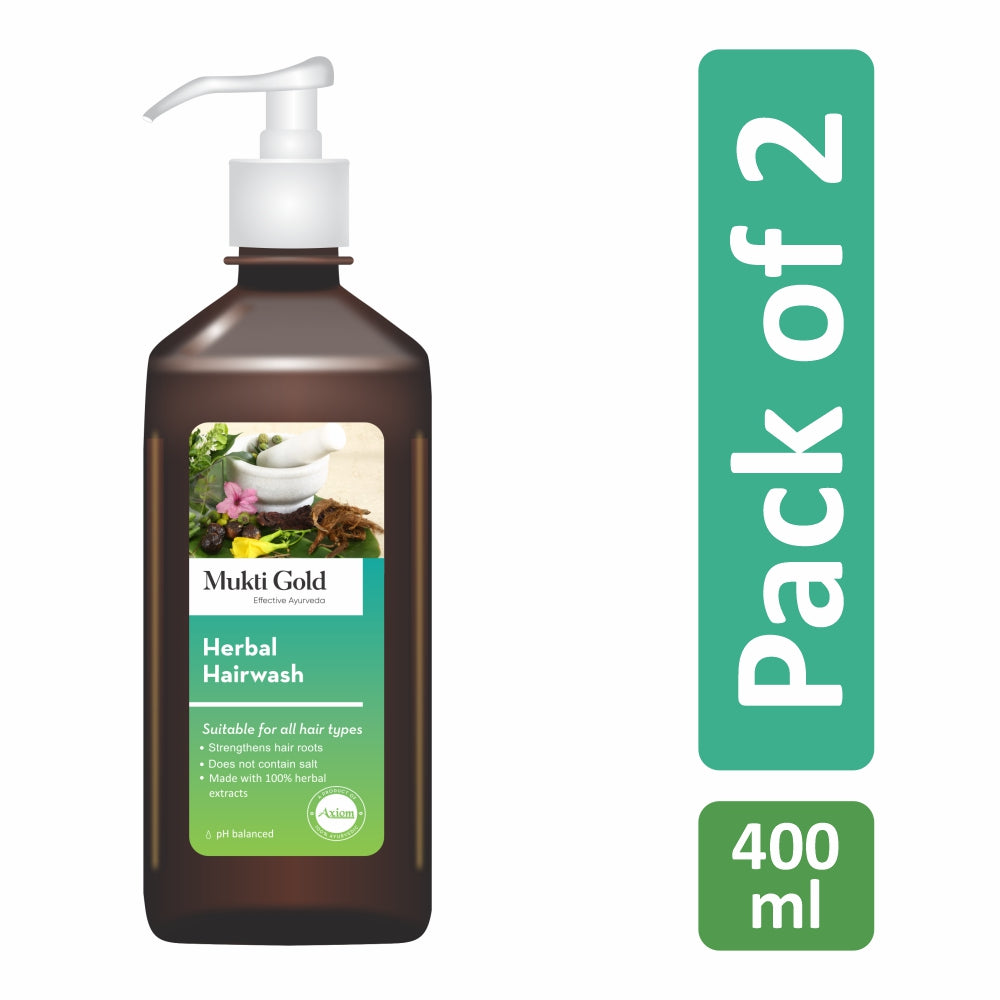 Mukti Gold Herbal Hairwash 400ml (Dispenser)