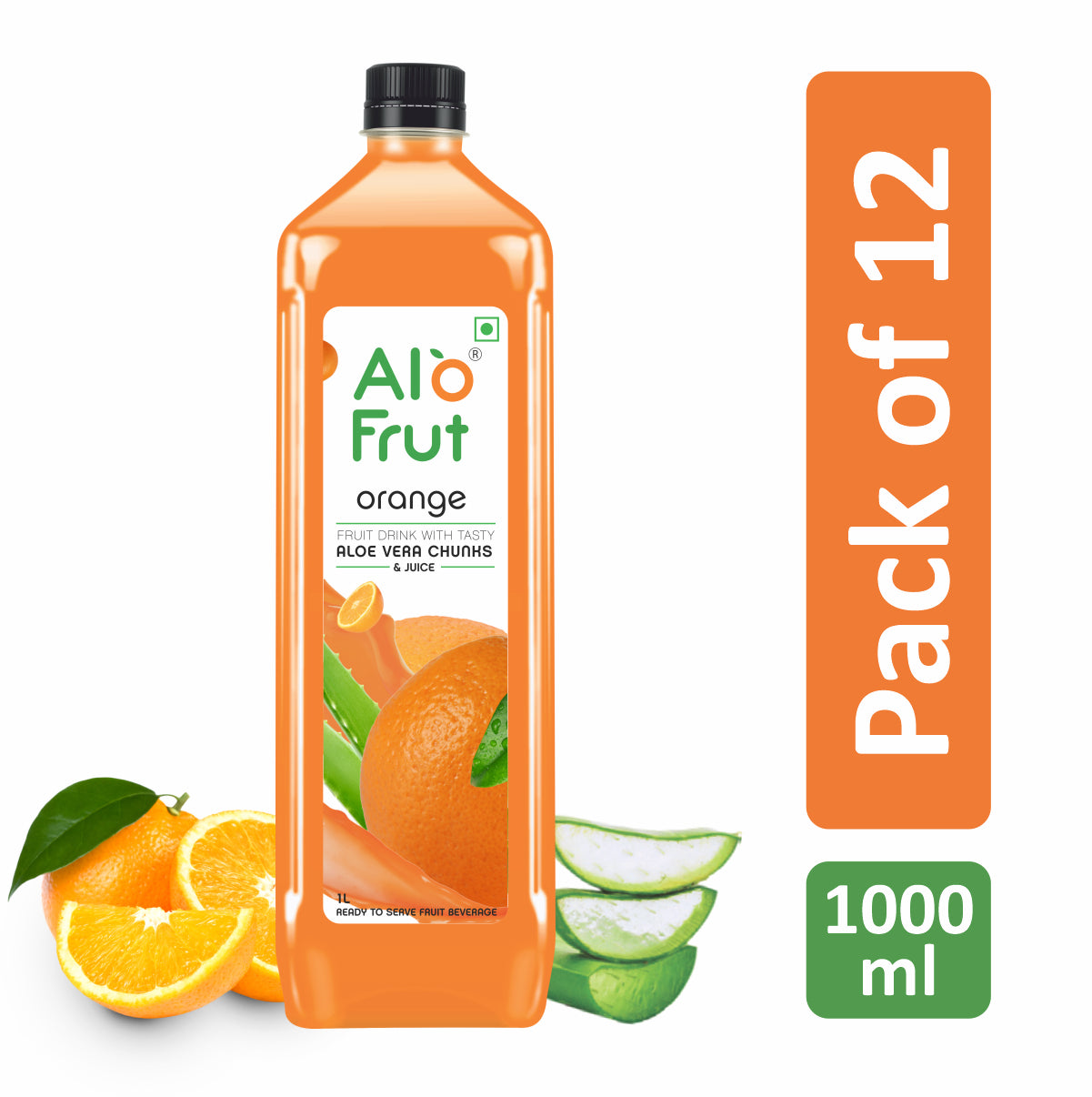 Alo Frut Orange Aloevera Chunks & Juice