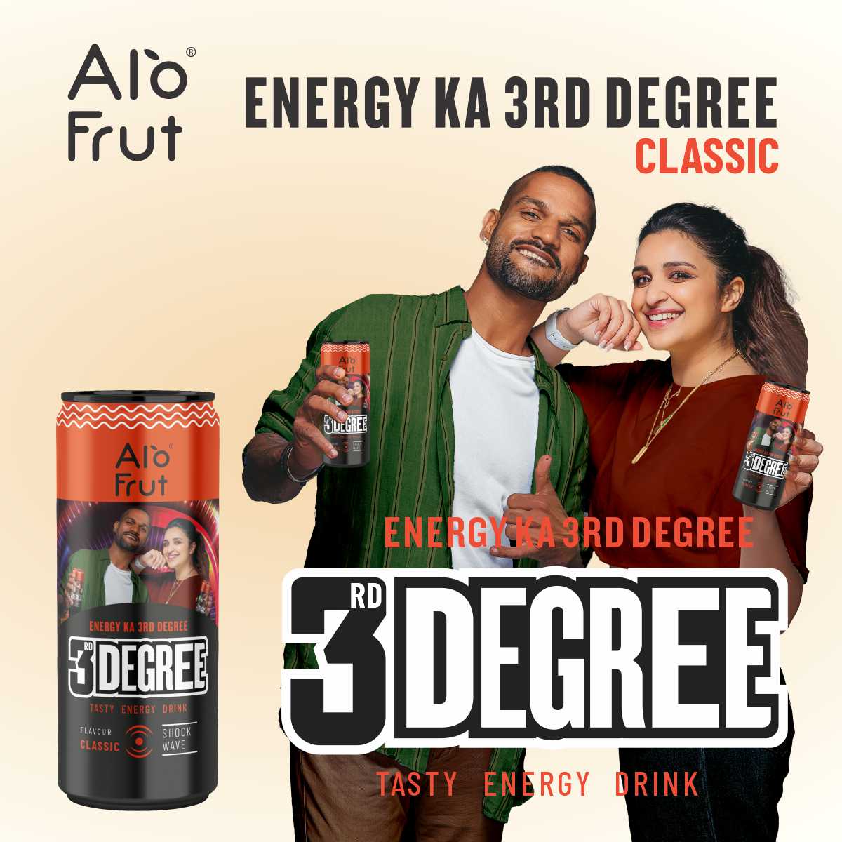 Alo Frut 3rd Degree Classic Flavour Energy Drink CAN 250ml | Tasty Instant Energy Sports Drink | Energy Ka 3rd Degree