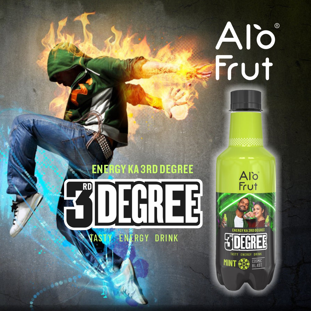 Alo Frut 3rd Degree Mint Flavour Energy Drink 225ml | Tasty Instant Energy sports Drink | Energy Ka 3rd Degree