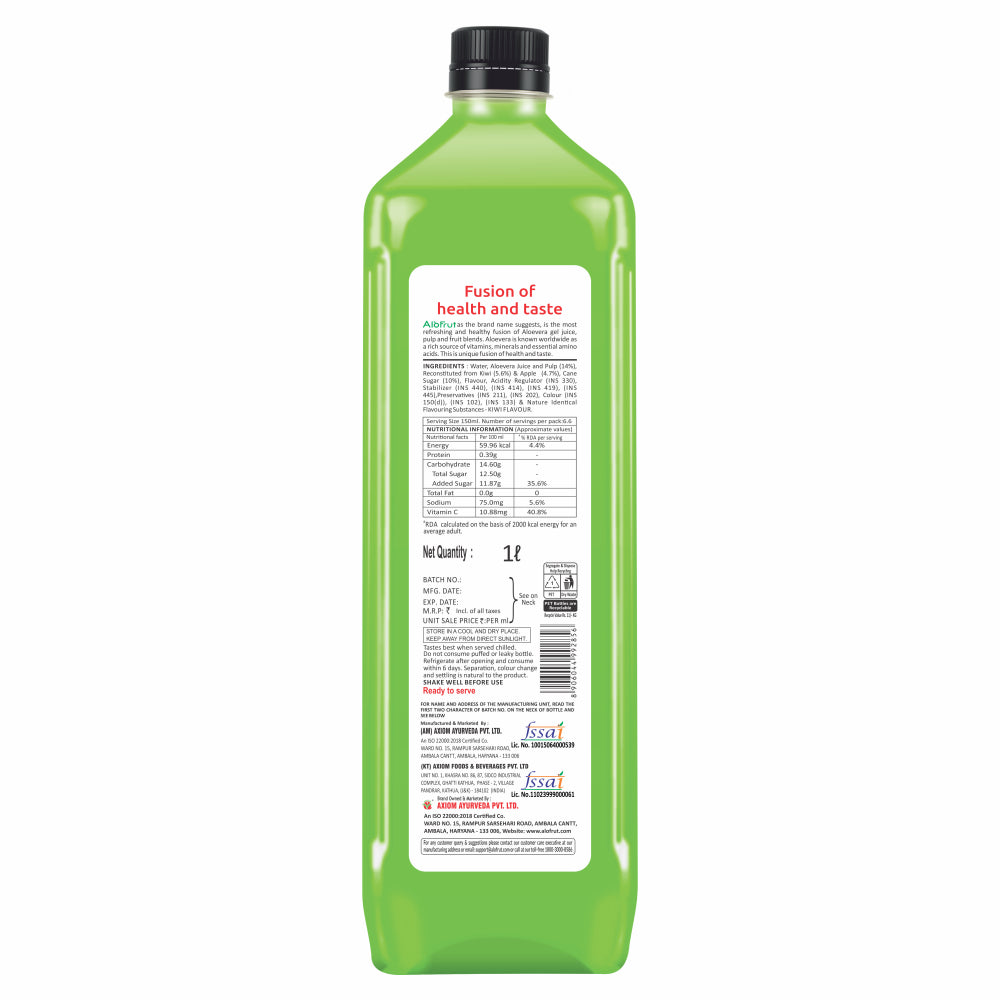 Alo Frut Kiwi Juice 1L Back