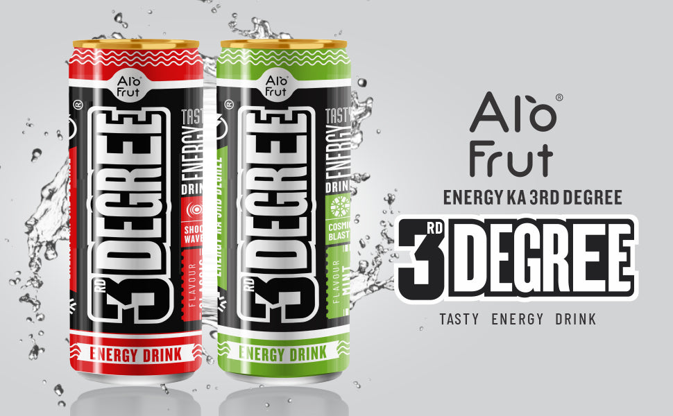 Alo Frut 3rd Degree Mint Flavour Energy Drink CAN 250ml | Tasty Instant Energy Sports Drink | Energy Ka 3rd Degree