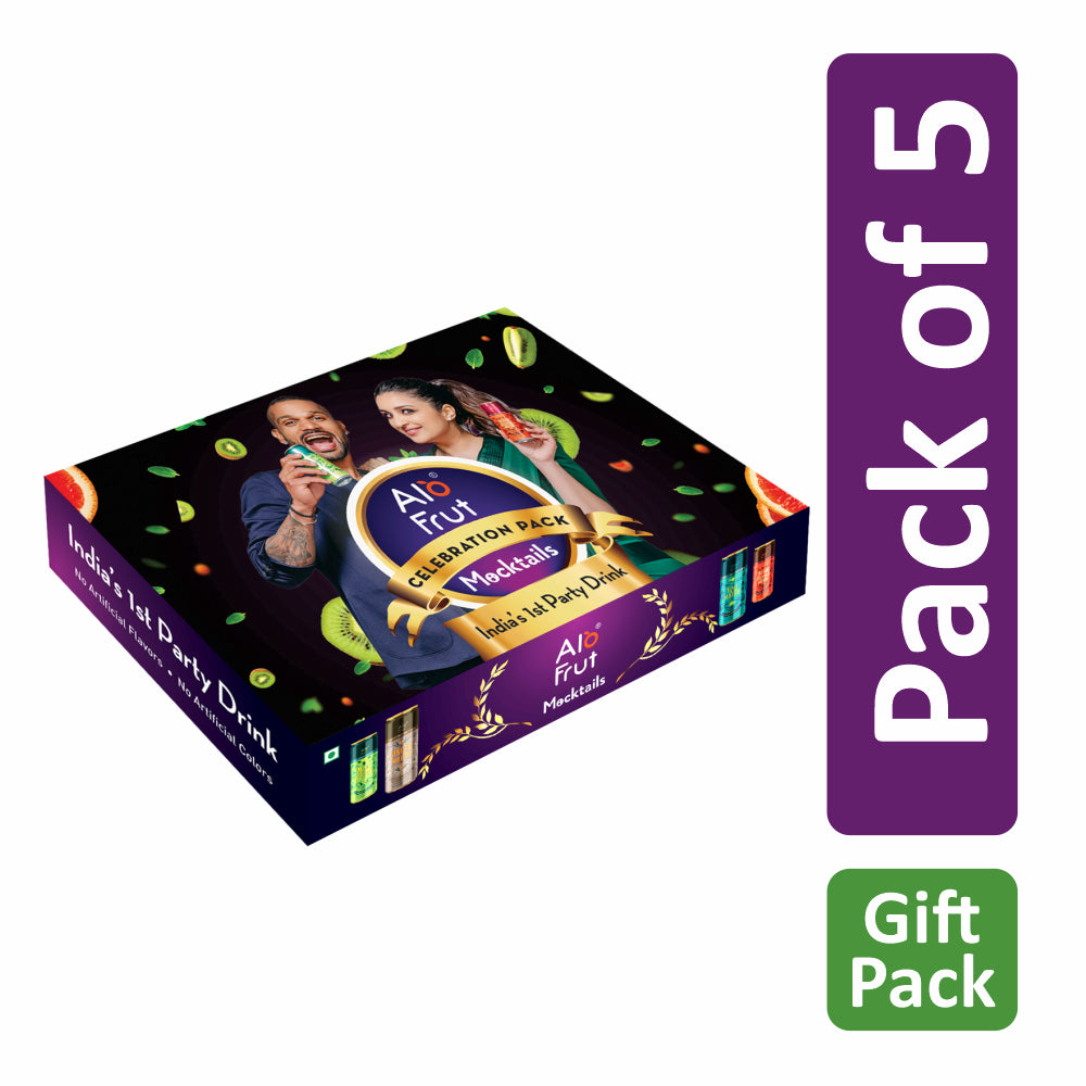 AloFrut Mocktails Celebration Gift Pack (250ml x 4) (Pack of 5)