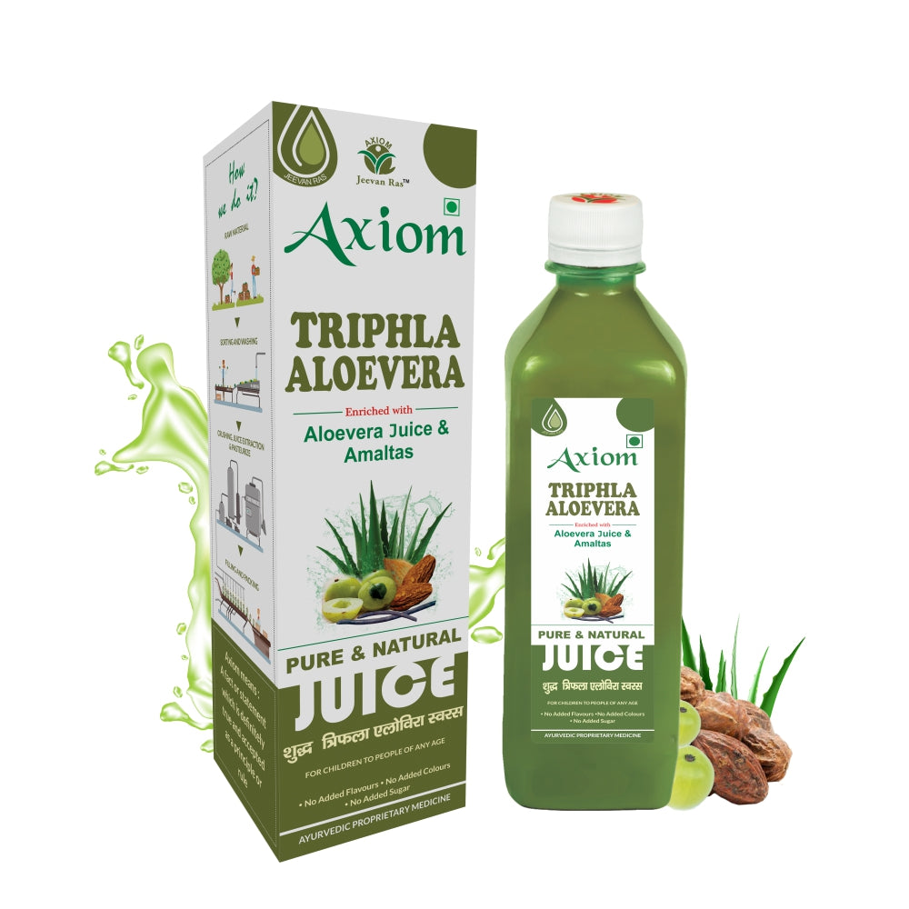 Axiom Triphla Aloevera Juice Eradicating toxins from the body Good for Eyesight Axiom Ayurveda Pvt. Ltd