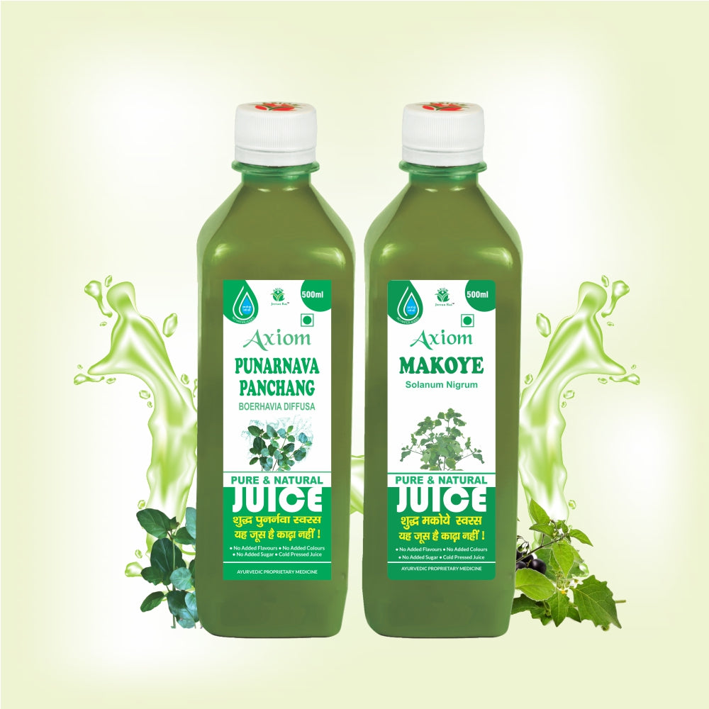 Axiom Swelling Problem Combo of Punarnava Juice 500ml + Makoye Juice 500ml