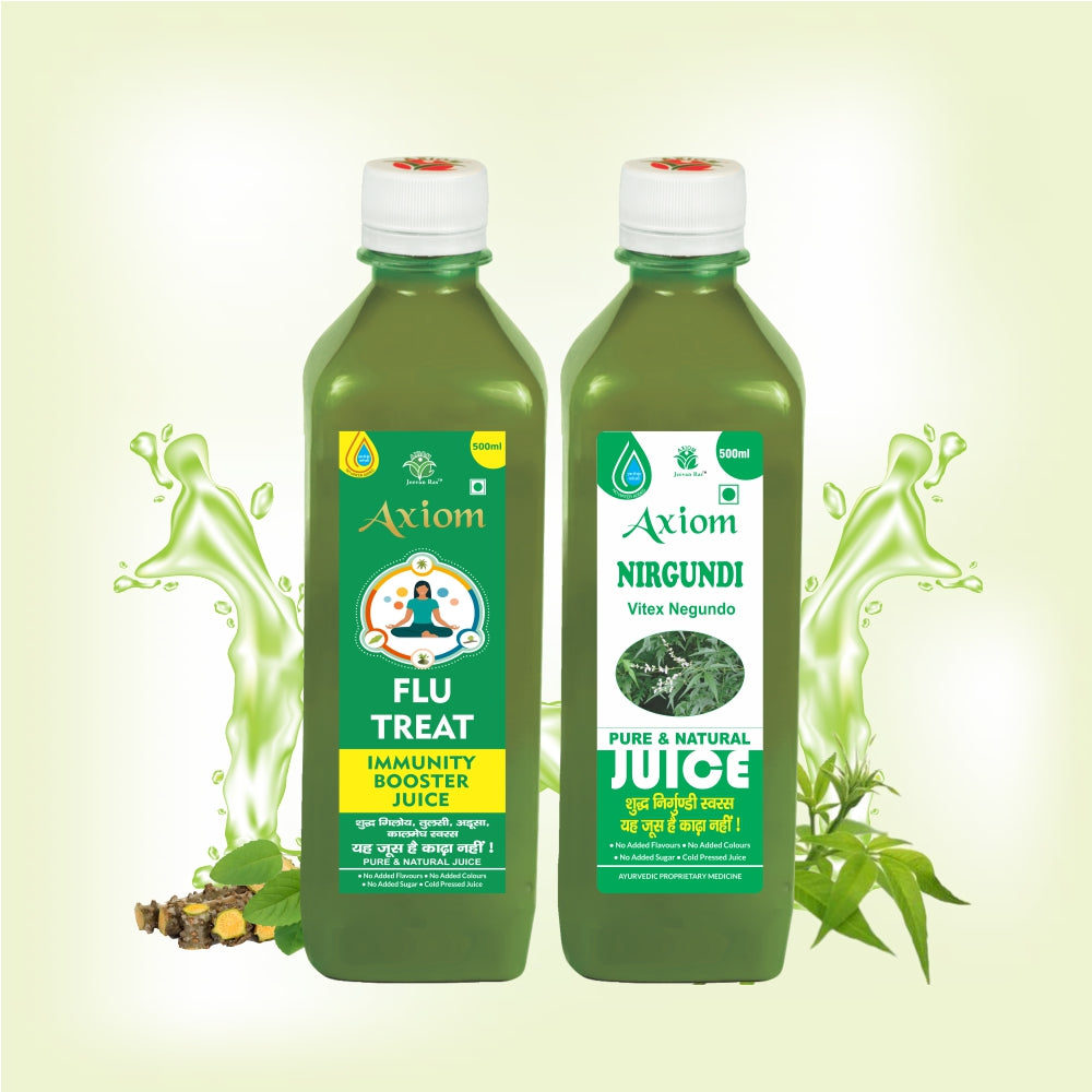 Axiom Rheumatic Fever Combo of Flu Treat 500 ml + Nirgundi Juice 500ml