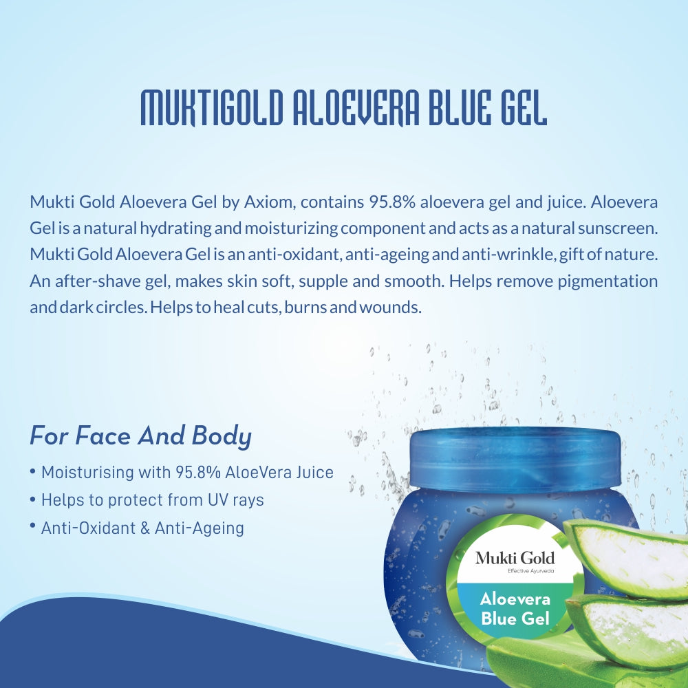 Mukti Gold Aloevera Blue Gel 125gm