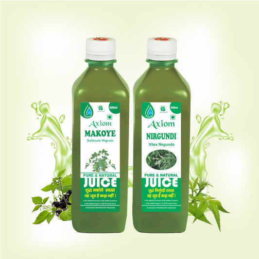 Axiom Arthritis Combo of Nirgundi Juice 500ml + Makoye Juice 500ml