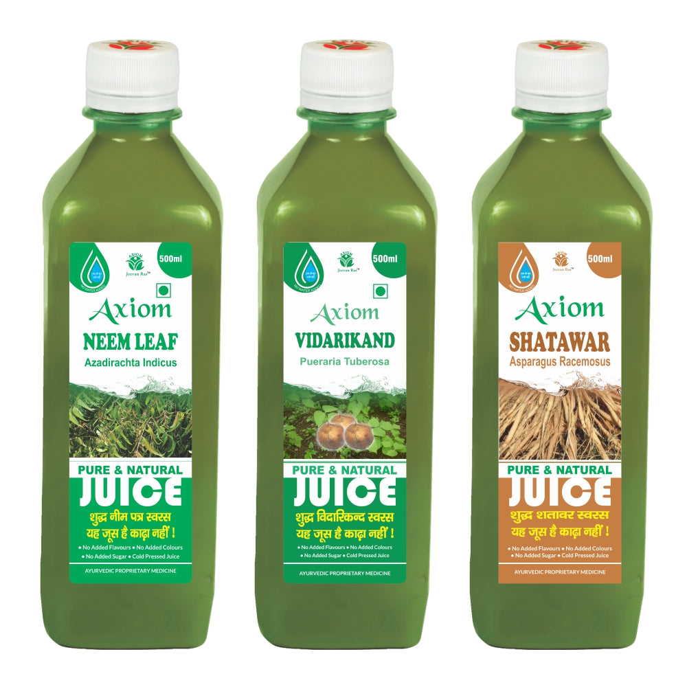 After Pregnancy Tonic Combo of Vidarikand Juice 500ml and Shatawar Juice 500ml, Neem leaf Juice 500ml