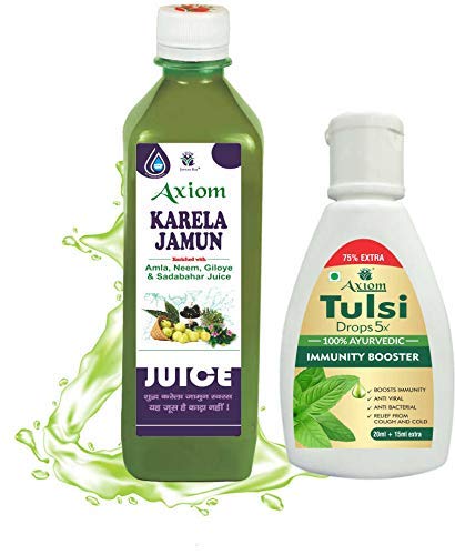 Axiom Karela Jamun Juice & Panch Tulsi Combo