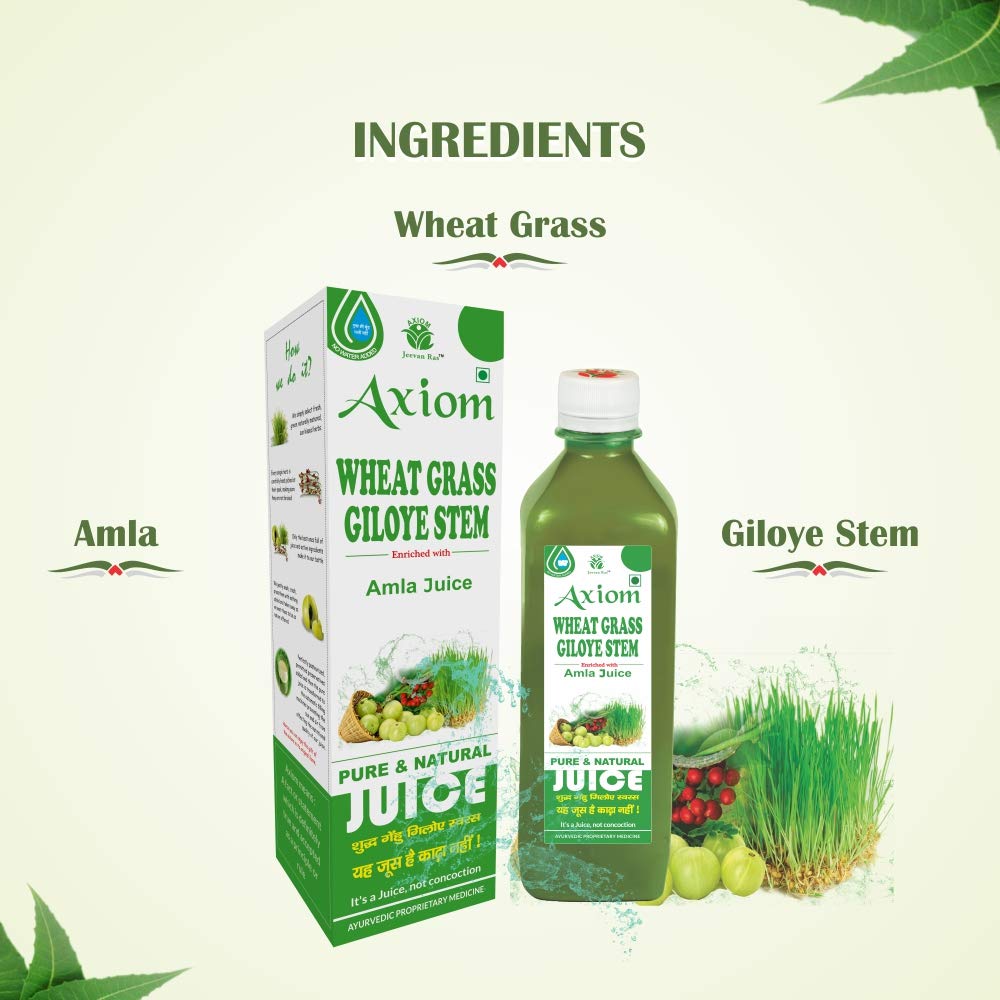 Axiom Wheatgrass Giloye Stem Juice Ingredients