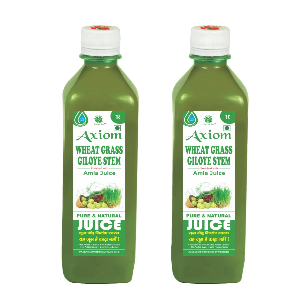 Axiom Wheatgrass Giloye Stem Juice Pack of 2