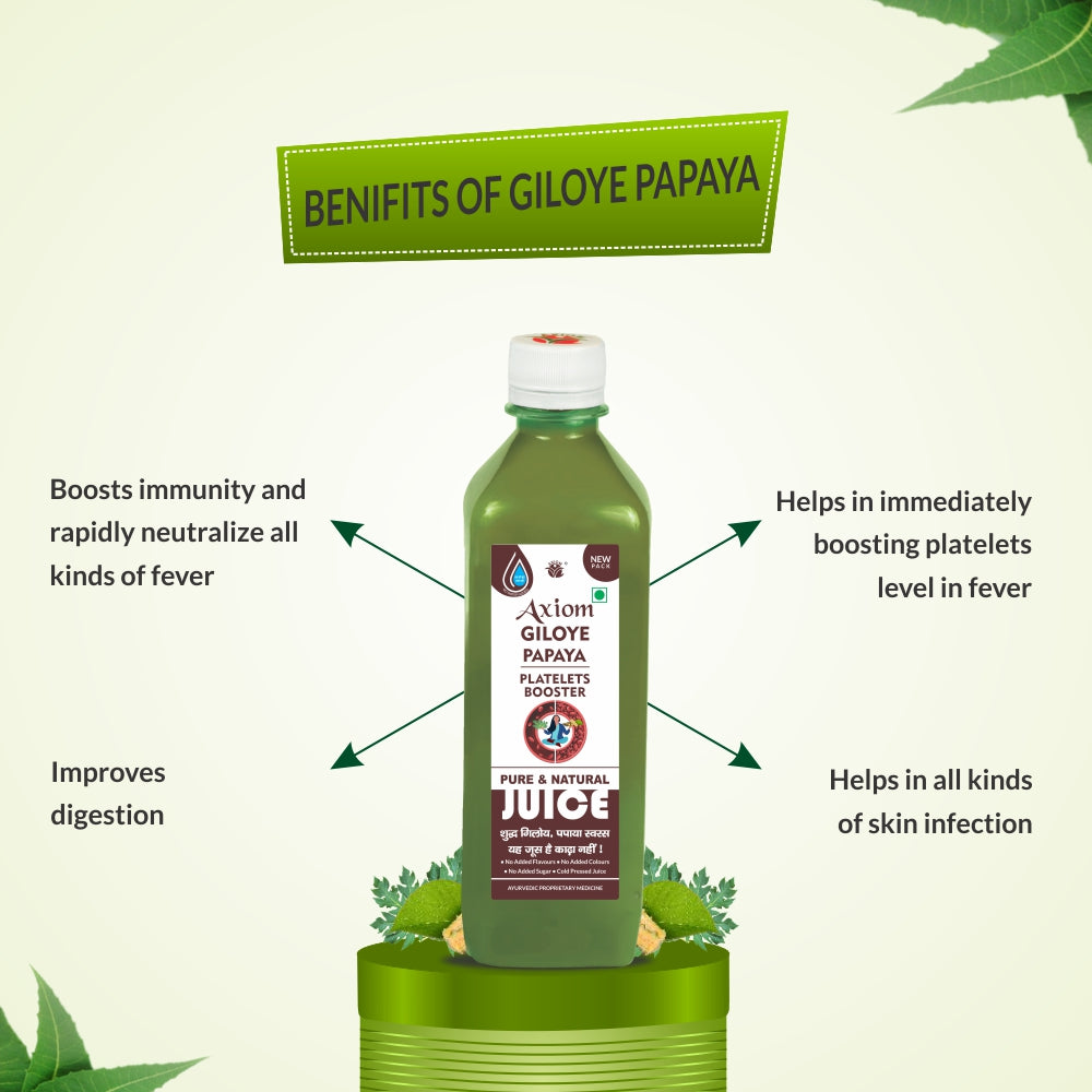 Axiom Ayurveda Giloye Papaya Cold Pressed Juice 500ml