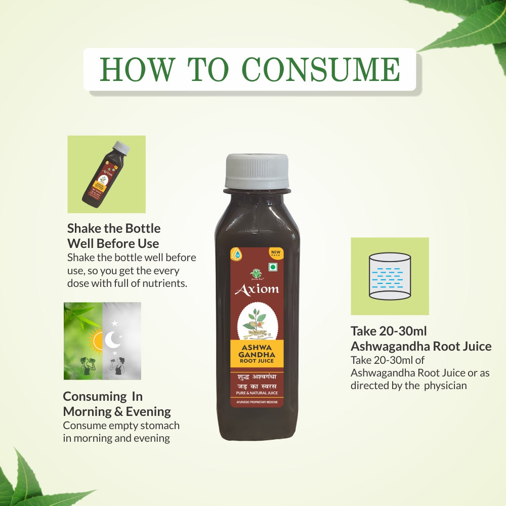 Axiom Jeevanras Ashwagandha Root Juice 160 ml