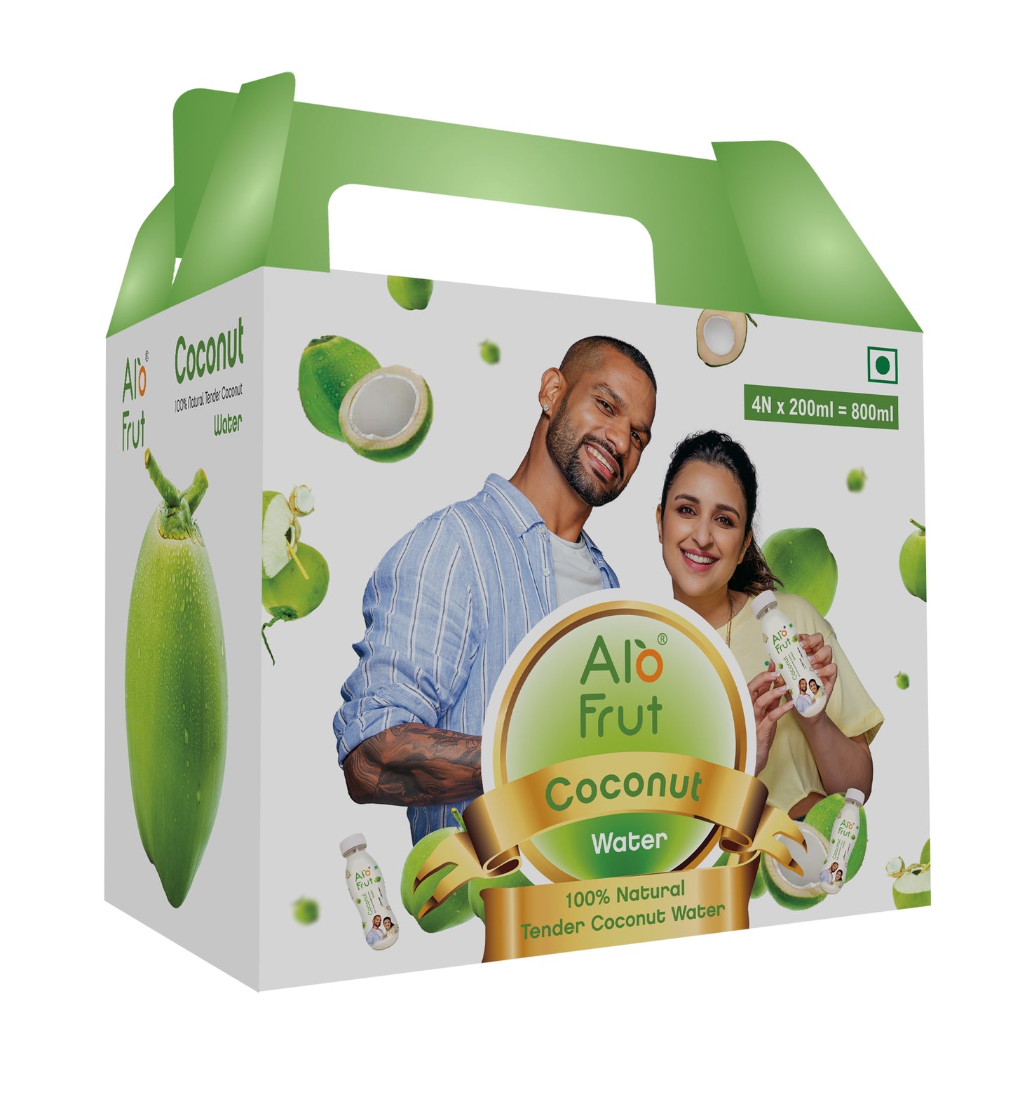 AloFrut GIft Pack Tender Coconut Water (4NX200ml) Rich Source of Potassium