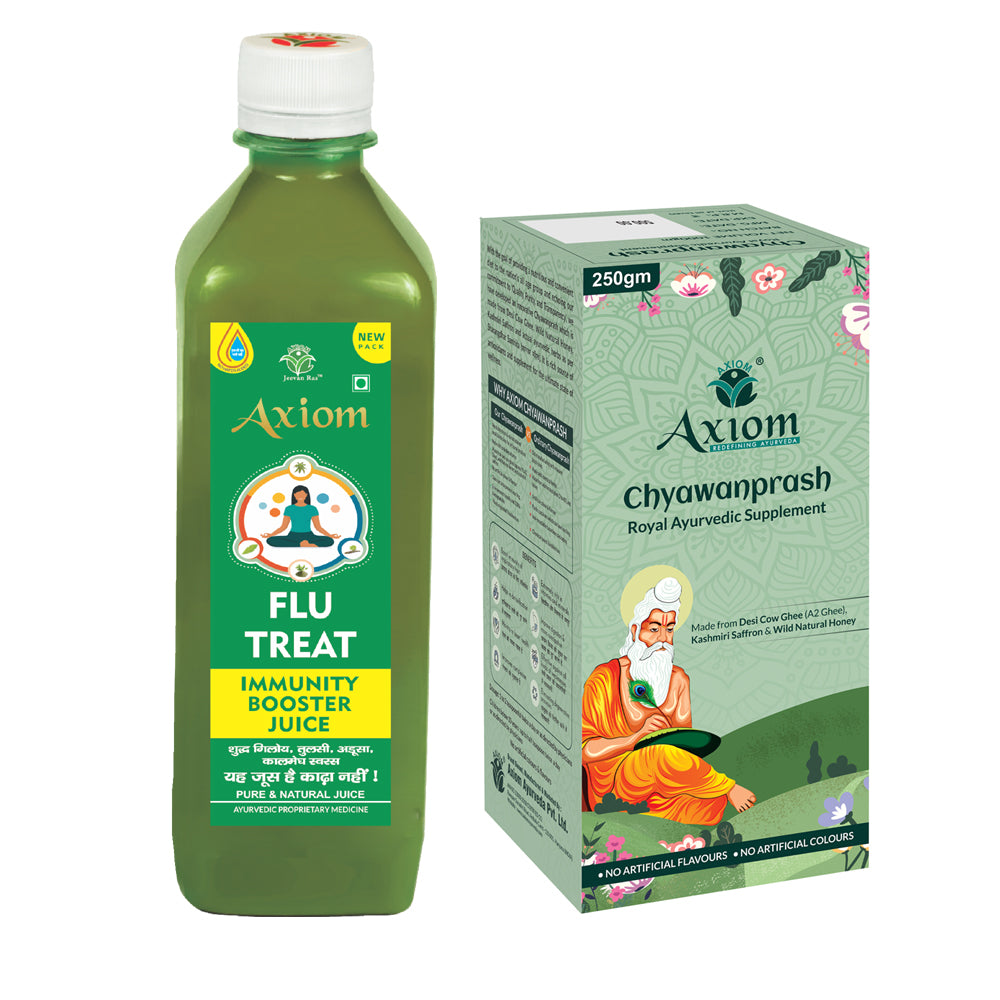 Axiom Chyawanprash 250gm & Flu treat 500ml (Immunity Booster)