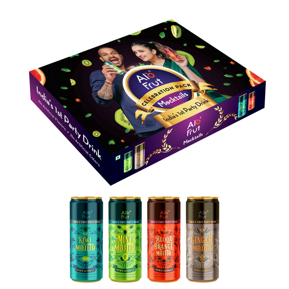 AloFrut Mocktails Celebration Gift Pack (250ml x 4) (Pack of 5)