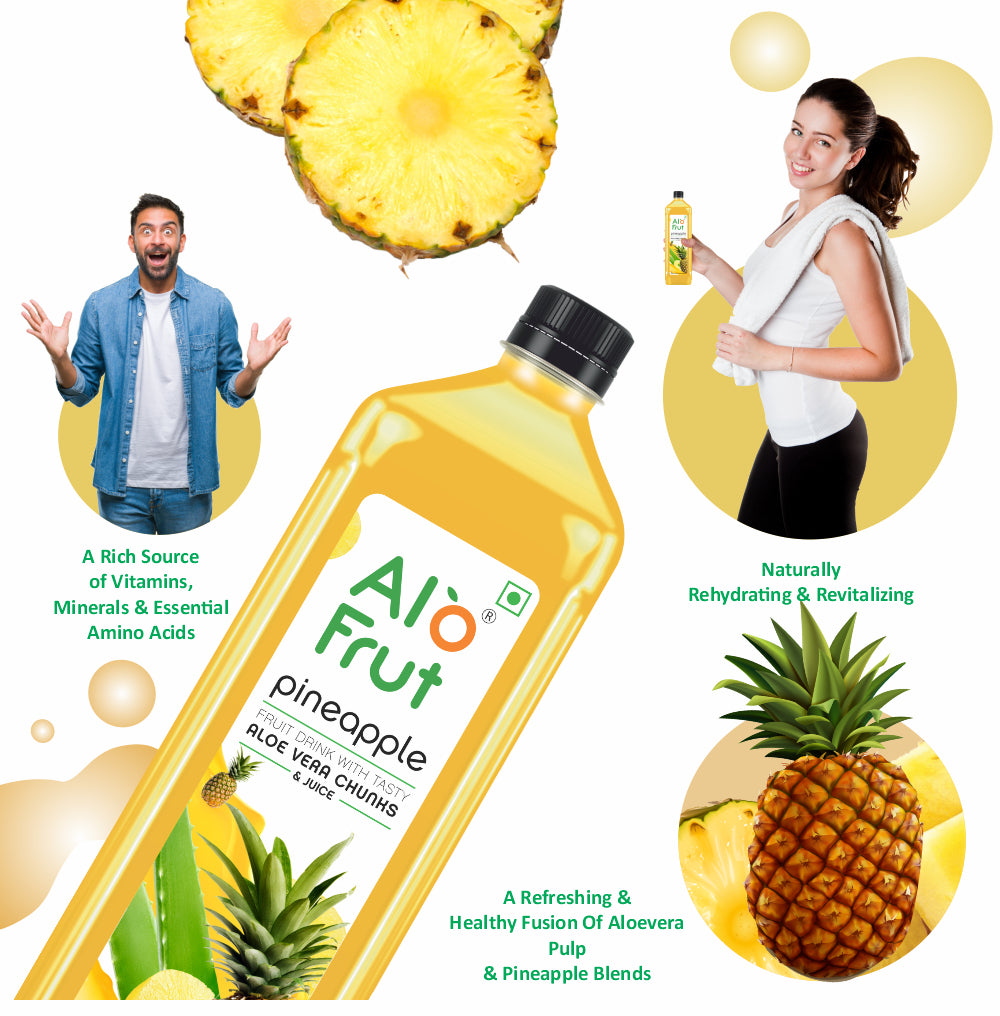 Alo Frut Pineapple Aloevera Chunks & Juice