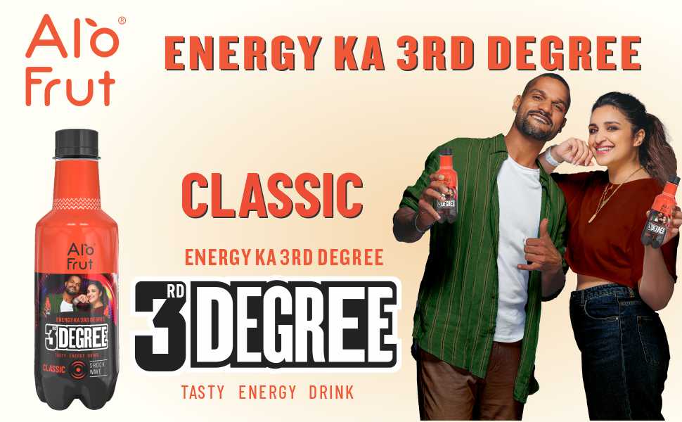 Alo Frut 3rd Degree Classic Flavour Energy Drink 225ml Pack of 48 | Tasty Instant Energy Sports Drink | Energy Ka 3rd Degree