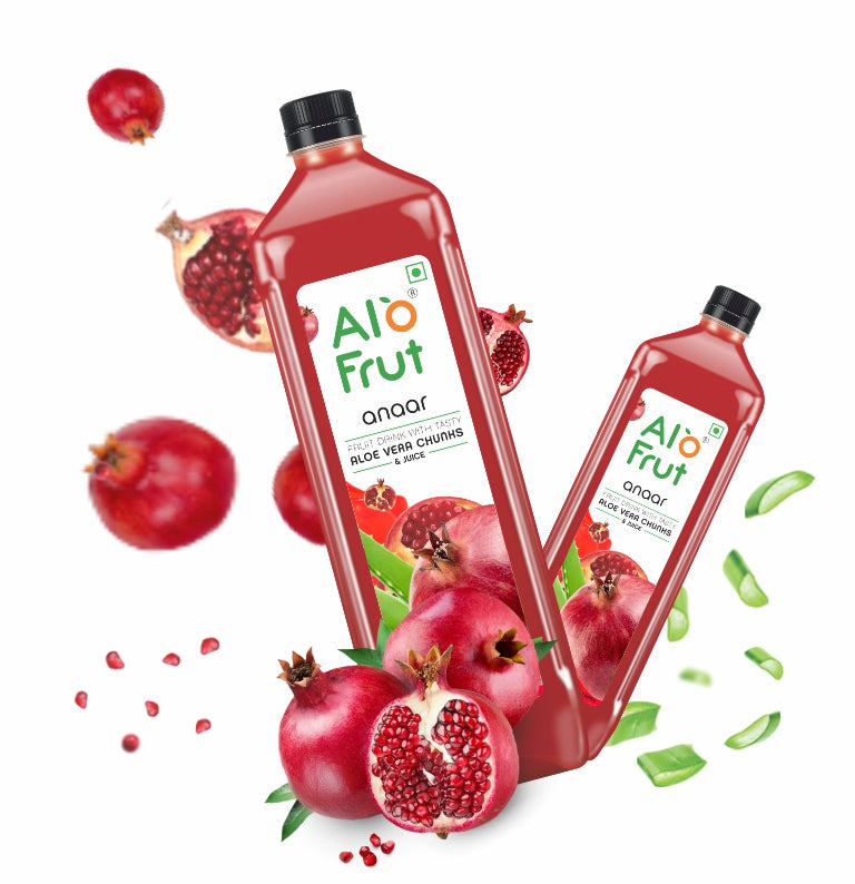 Alo Frut Anaar Juice With Aloevera Chunks - 300ml