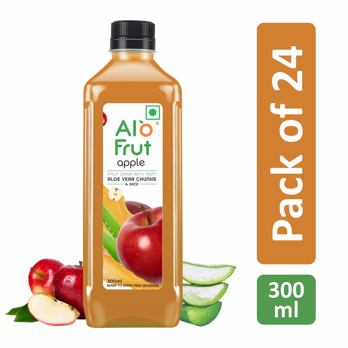 Alo Frut Apple Aloevera Chunks & Juice