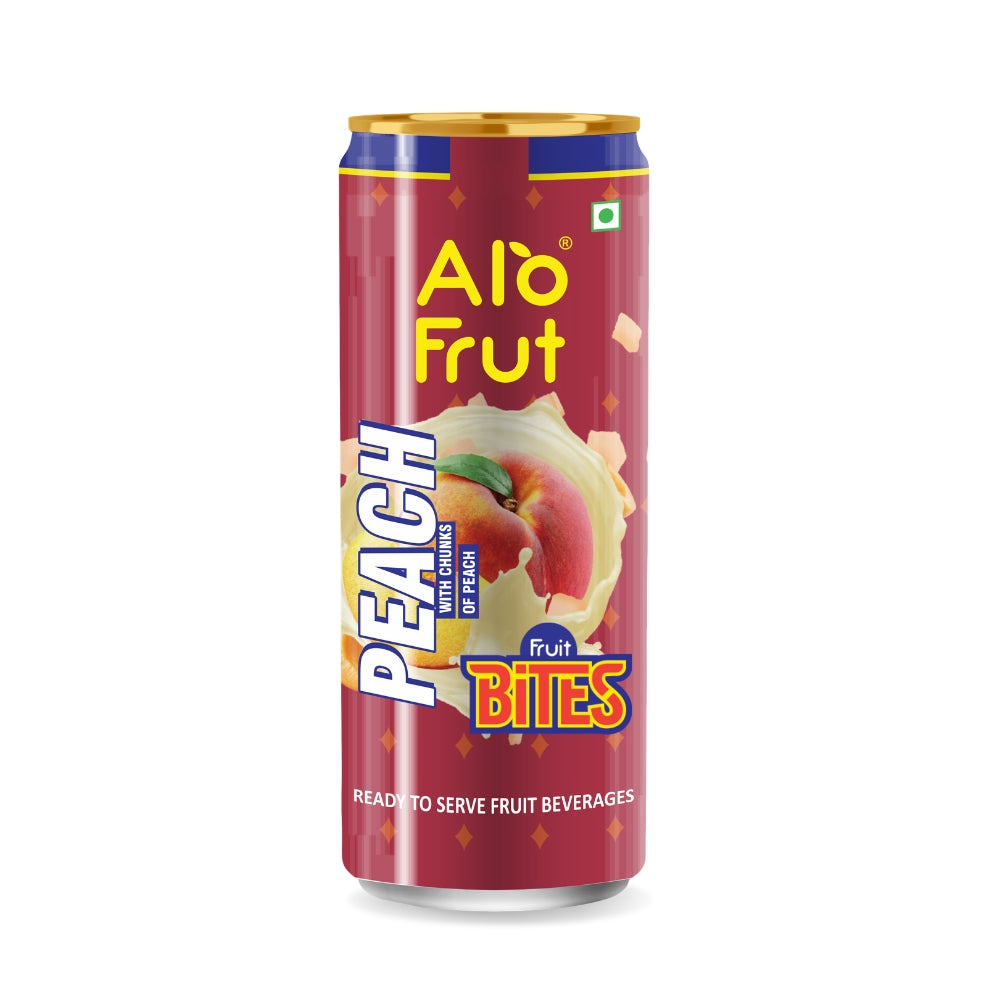 Alofrut Peach Drink With Fruit Bites -250ML(Pack Of 24)
