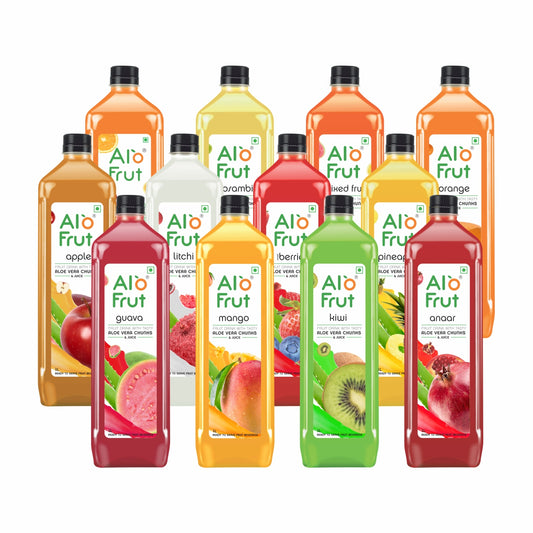 Alo Frut Assorted Aloevera Chunks & Juice 1 ltr