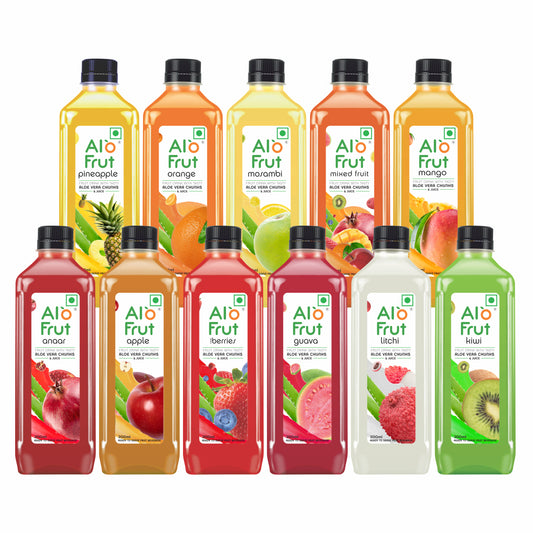 Alo Frut Assorted Aloevera Chunks & Juice 200ml