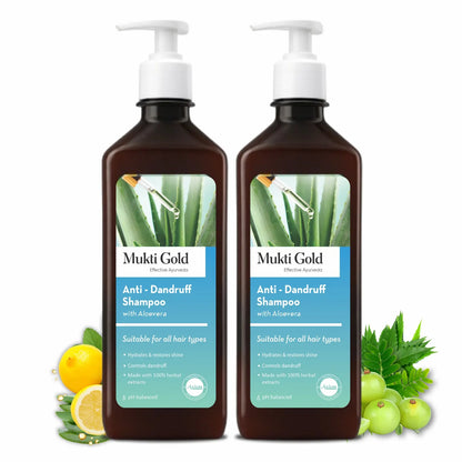 Mukti Gold Anti Dandruff Herbal Shampoo 400ml (Dispenser)