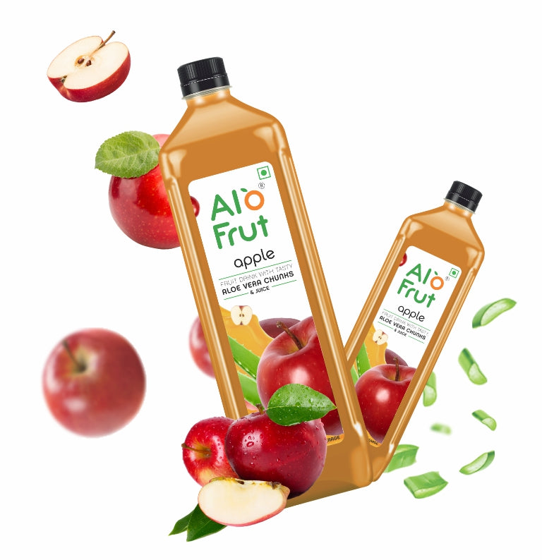 Alo Frut Apple Aloevera Chunks & Juice 300ml