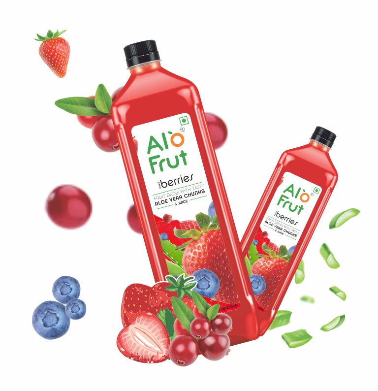 Alo Frut Assorted Aloevera Chunks & Juice 1 ltr