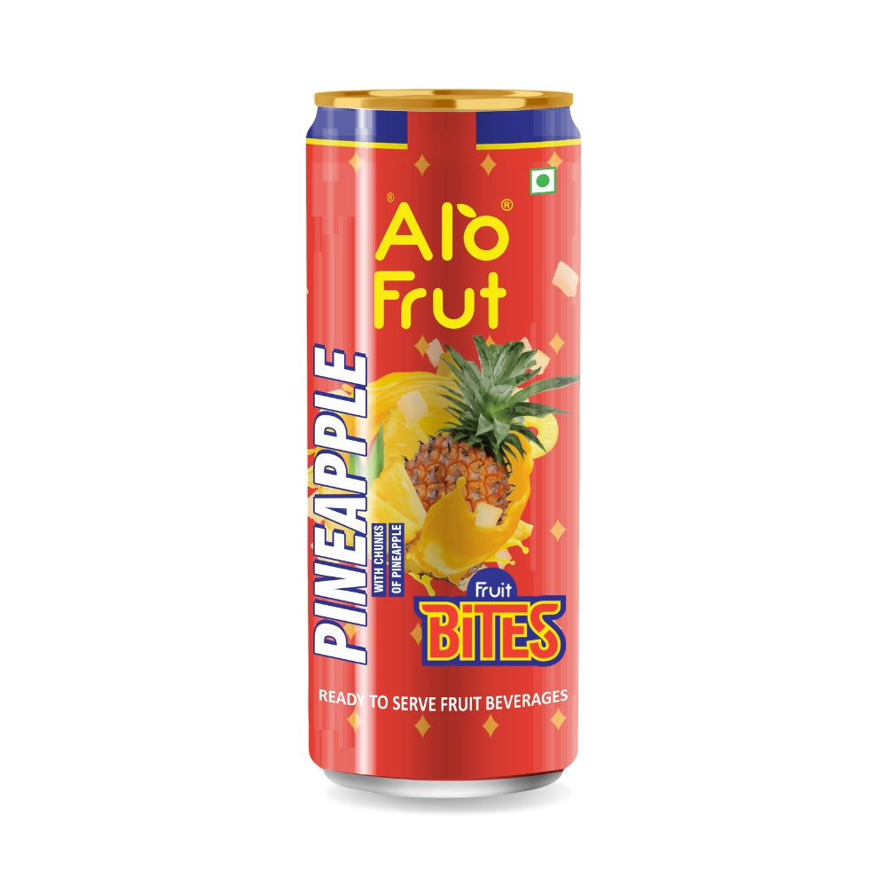 Alo frut Pineapple Drink With Fruit Bites - 250ML(Pack Of 24)