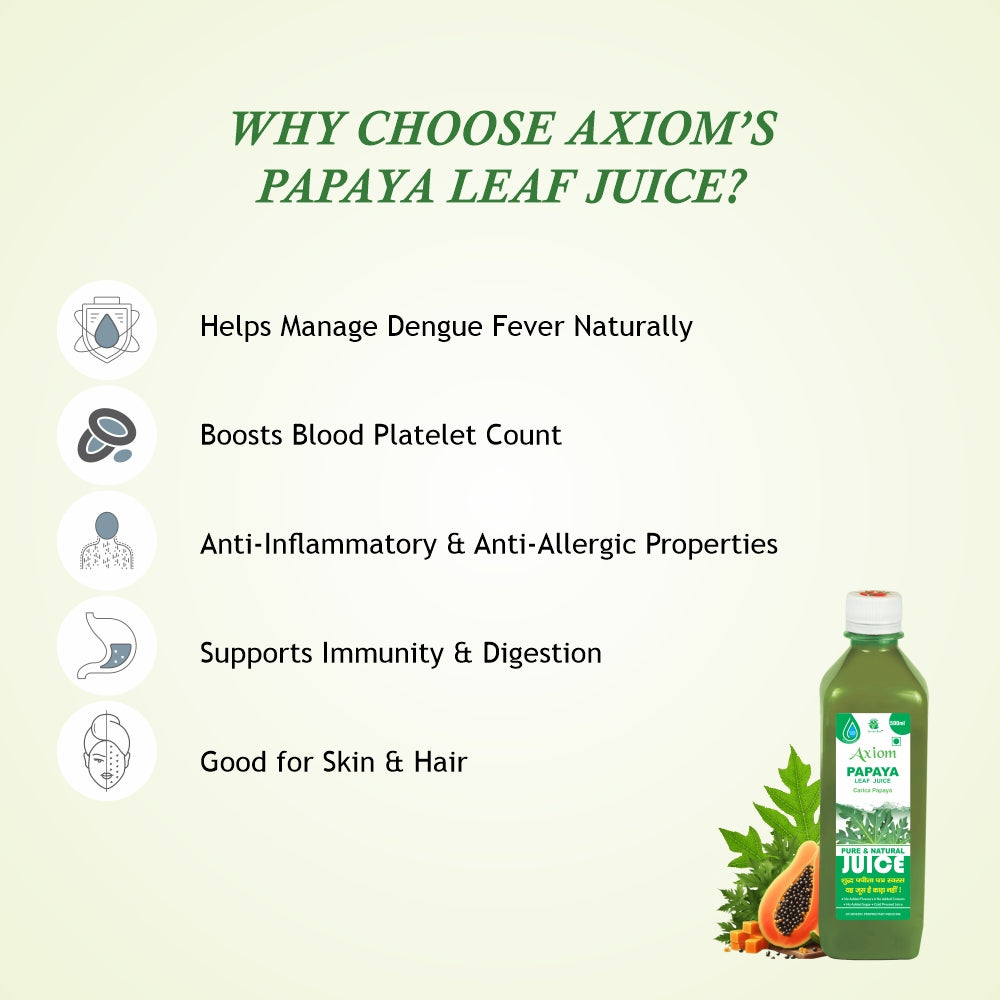 Axiom Papaya Leaf Juice 500ml Pack of (2)