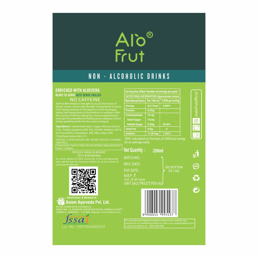 Alo Frut Mint Mojito 250 ml