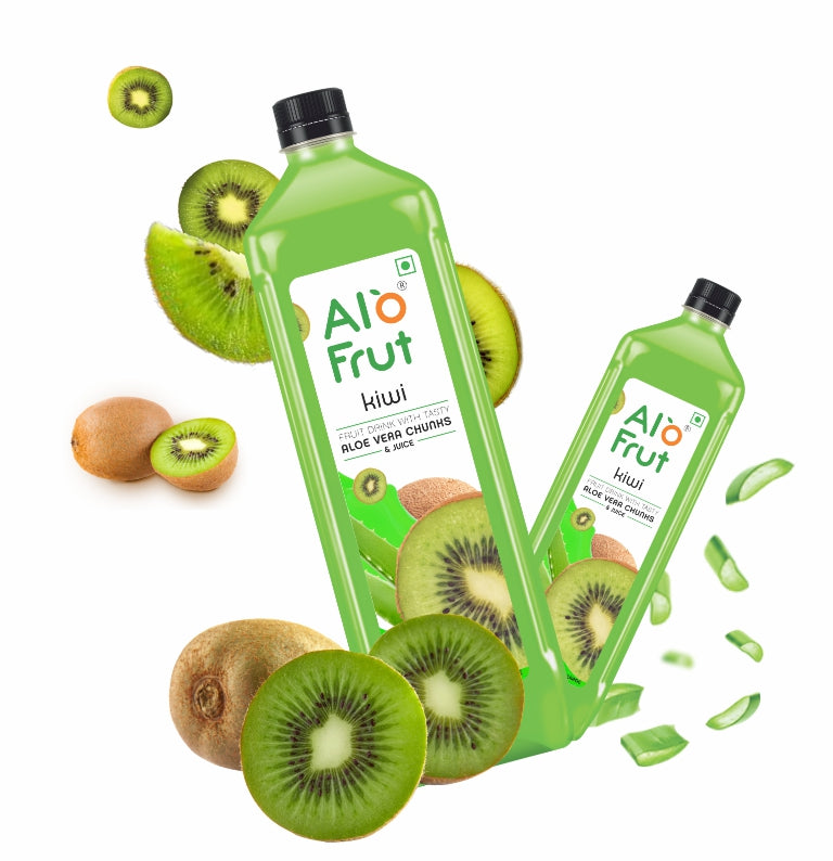 Alo Frut Kiwi Juice With Aloevera Chunks - 300ml
