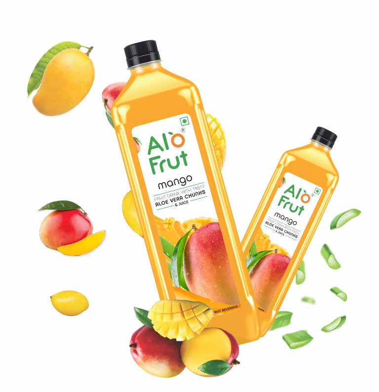 Alo Frut Mango Juice With Aloevera Chunks - 300ML