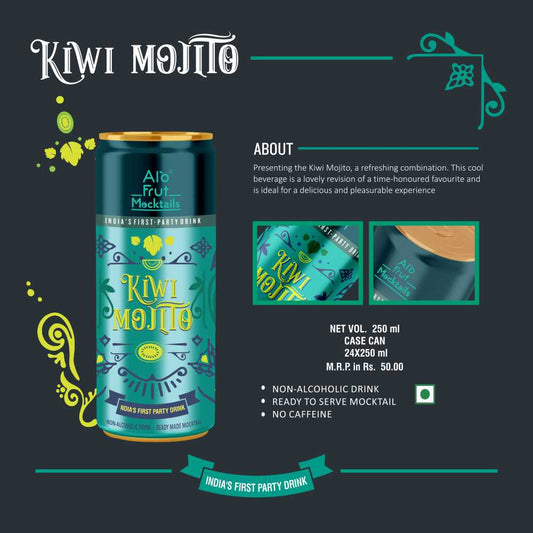 Alo Frut Kiwi Mojito 250 ml Pack of 6