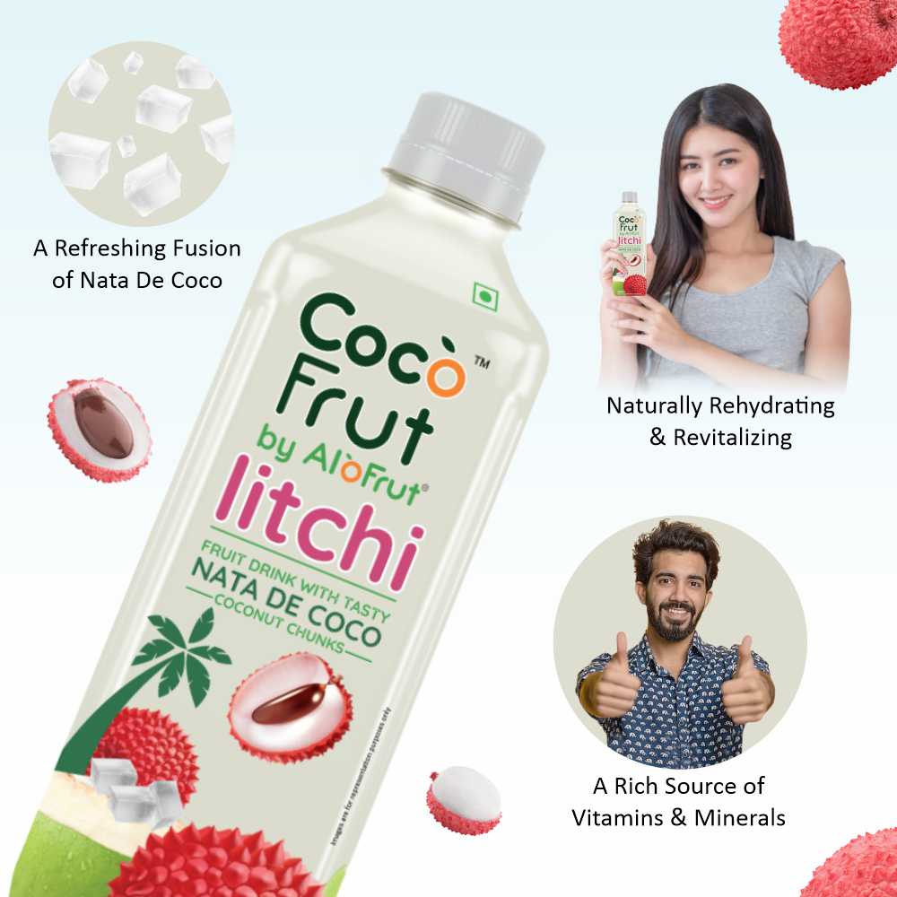 Coco Frut Assorted Fruit Drink With Tasty Nata De Coco Coconut Chunks (Sip N Chew) 300ml Pack of 24