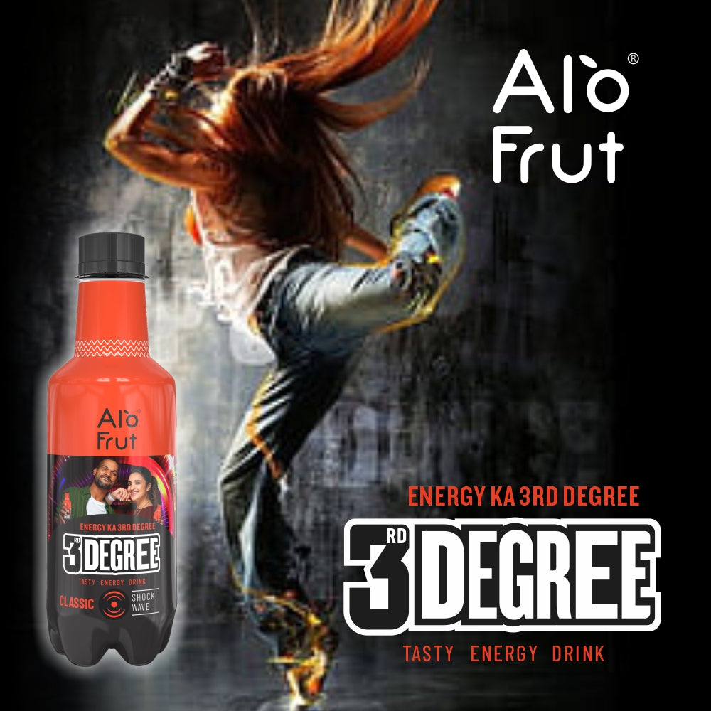 Alo Frut 3rd Degree Classic Flavour Energy Drink 225ml Pack of 48 | Tasty Instant Energy Sports Drink | Energy Ka 3rd Degree