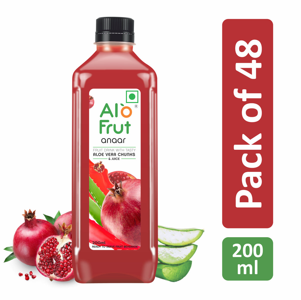 AloFrut_Anaar_200ml_Packof48_Front view