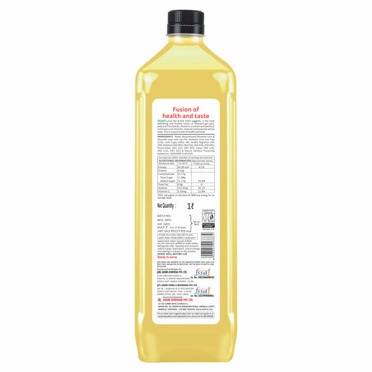 Alo Frut Mosambi Juice 1L Back