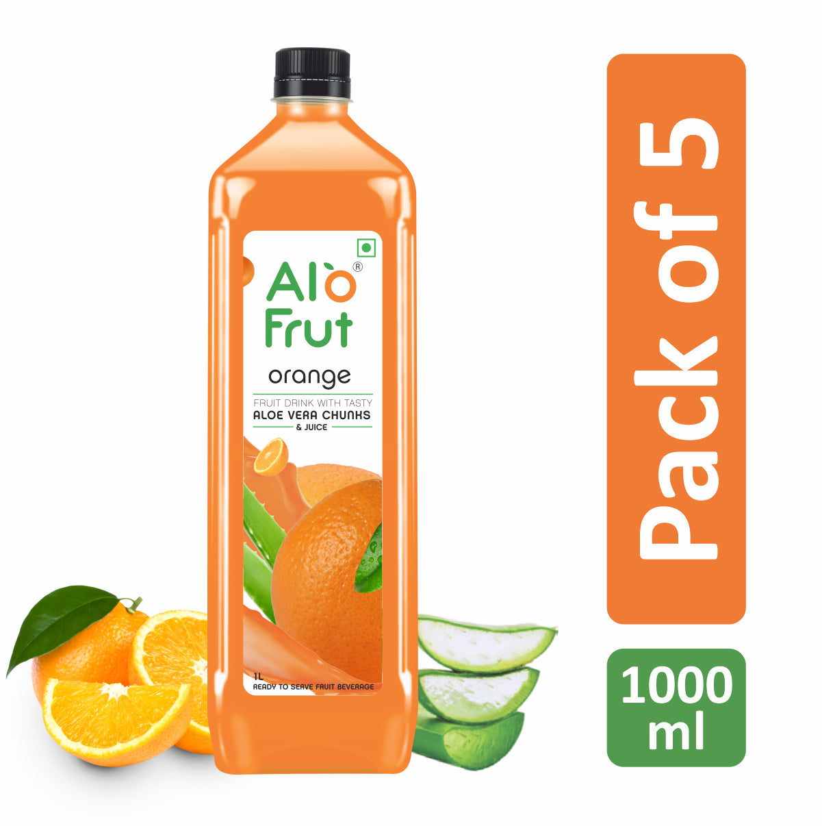 Alo Frut Orange Juice  1L  Pack of 5