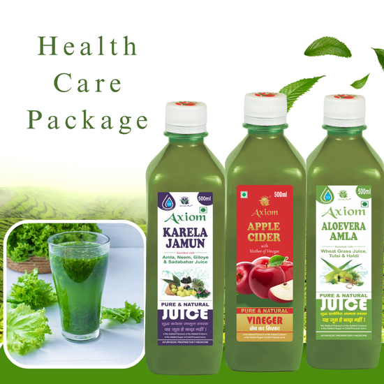 Axiom Karela Jamun, Axiom Apple Cider and Axiom Aloevera Amla Health Care Pack