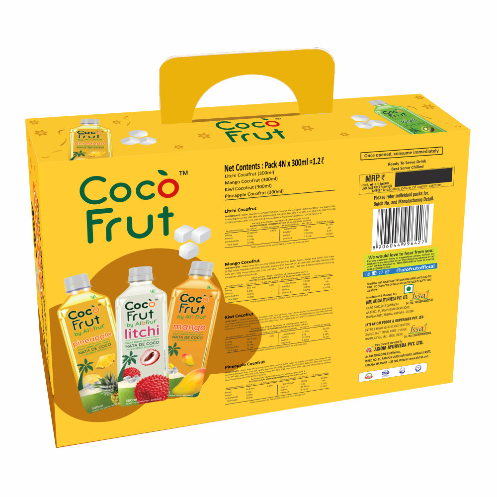 Coco Frut Multi-Flavour Fruit Juice Gift Pack |  - Pack of 4