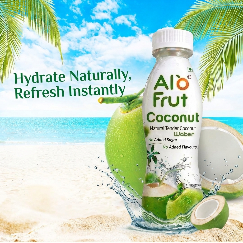 Alofrut Tender Coconut Water - 200ML (Pack Of 4)