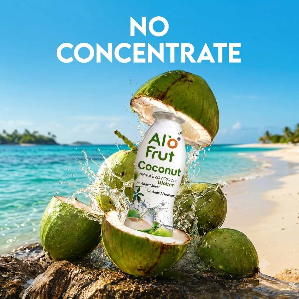 Alofrut Tender Coconut Water - 200ML (Pack Of 4)