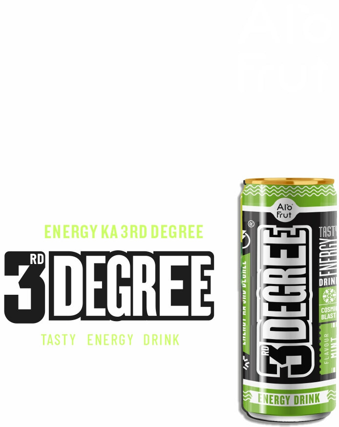 Alo Frut 3rd Degree Mint Flavour Energy Drink CAN 250ml | Tasty Instant Energy Sports Drink | Energy Ka 3rd Degree (Copy)